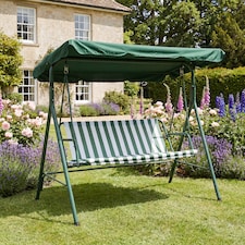 OHS 3 Seater Garden Swing Bench Chair Outdoor Hanging Seat Sun Shade