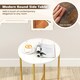 image 3 of COSTWAY Round End Table Small Space 2-Tier Side Table White