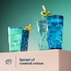 image 3 of 6 Multicoloured Plastic Tumblers - Teal