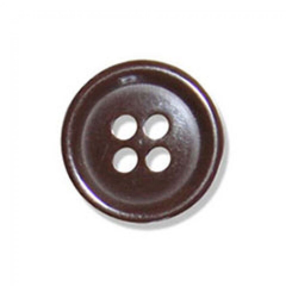 Trimits Brown 15mm Round Jacket Buttons for Dressmaking - per pack of 100