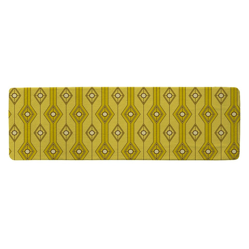 image 1 of Yellow Geometric (Runner Rug) Yellow