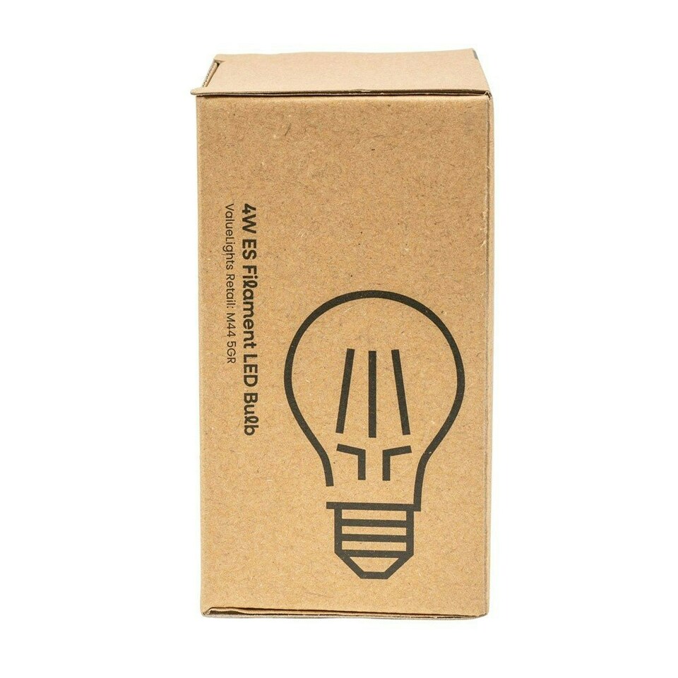image 1 of ValueLights 3 Pack Vintage Filament E27 Amber Glass GLS LED 4W Warm White 2700K 400lm Light Bulb