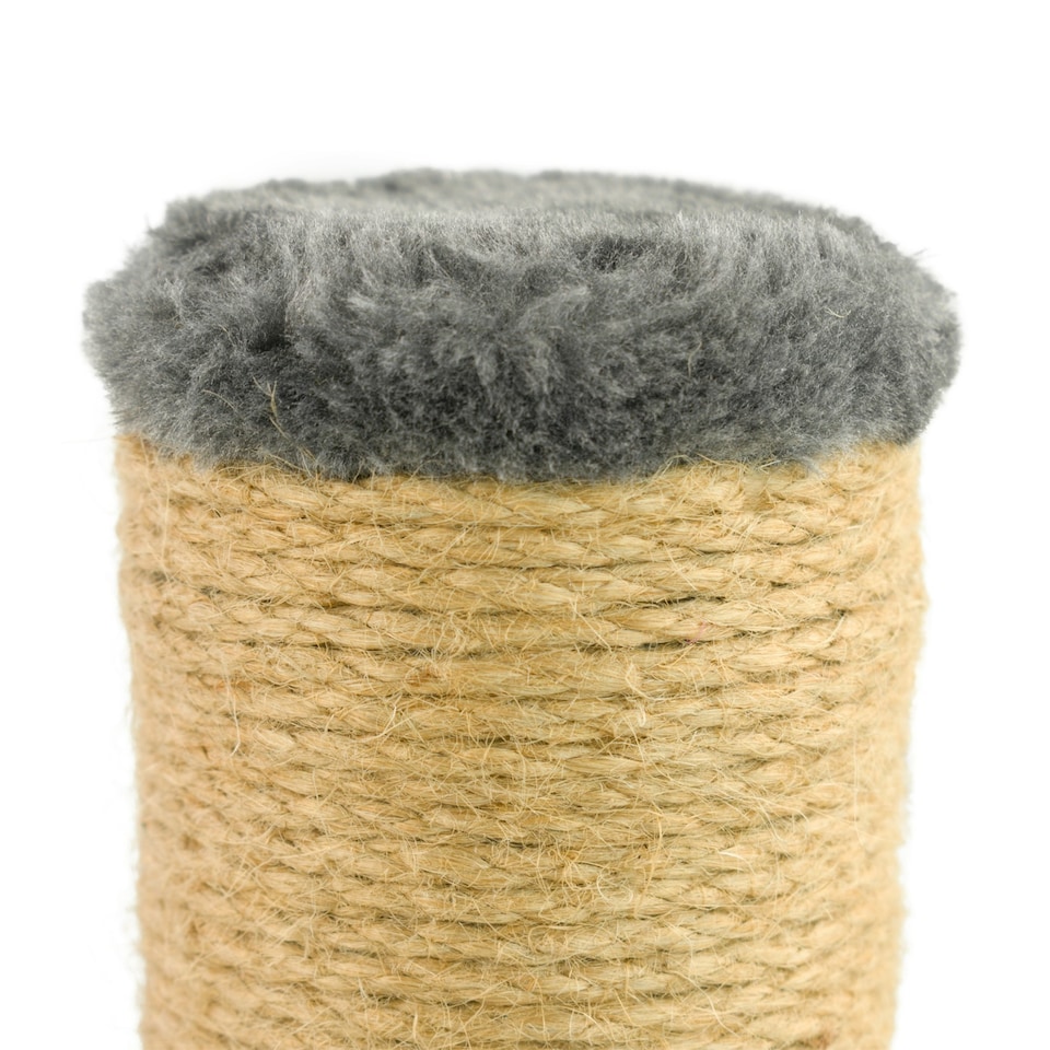 image 1 of KCT Grey Kitten Scratching Post with Tunnel
