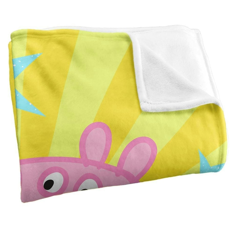image 1 of Peppa Pig High Five Peppa And George Blanket - White - One Size
