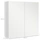 image 7 of kleankin Wall Mounted Bathroom Storage Cupboard W/ Mirror and Shelf, White