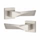 image 2 of Golden Grace Modern Aura Euro Lock Door Handles in Satin Nickel Finish with 70mm Key and Thumbturn Barrell | Grey | 1 Set