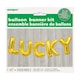 image 2 of Unique Party Lucky Foil Balloon Banner Kit - Gold - One Size