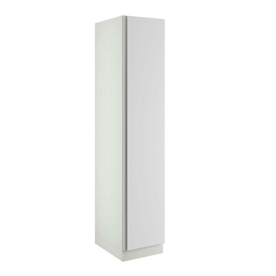image 1 of J-Pull Handleless White Single Wardrobe with Shelves White