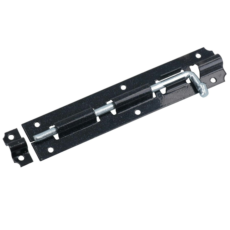 image 1 of 6" Jumbo Tower Bolt Sliding Shoot Bolt Latch Catch for Sheds Gates Doors 6pc Black