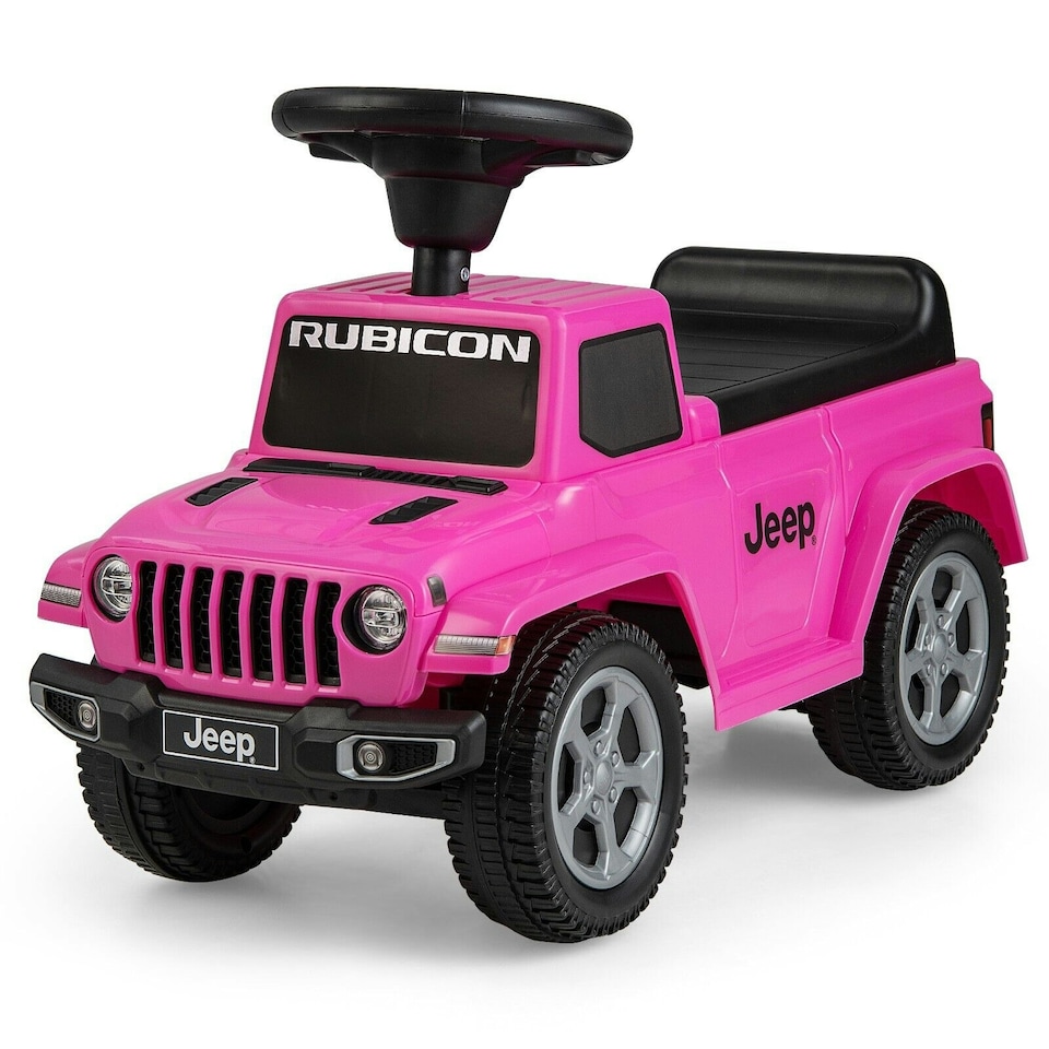 image 1 of COSTWAY Kids Ride on Push Car Licensed Jeep Push Along Car