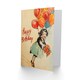 image 2 of Balloons Flower Bouquet Child Her Birthday Card