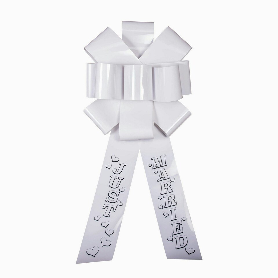 Forum Novelties Celebration Just Married Door Bow - White - One Size White