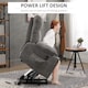 image 3 of HOMCOM Power Lift Chair Recliner for Elderly, Velvet-touch Fabric Electric Riser and Recliner Chair for Living Room with Remote Control, Side Pockets, Cup Holders, Grey | Grey | Grey