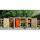 image 1 of Chatburn 2 Wheelie Bin/4 Recycle Box Store - L80.4 x W261.5 x H120 cm - Fits 2x 180L or 2x 240L Wheelie Bins & 4x Recycle Boxes Brown