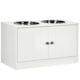 image 1 of PawHut Raised Dog Bowls for Large Dogs Feeding Station w/ Stand, Storage - White