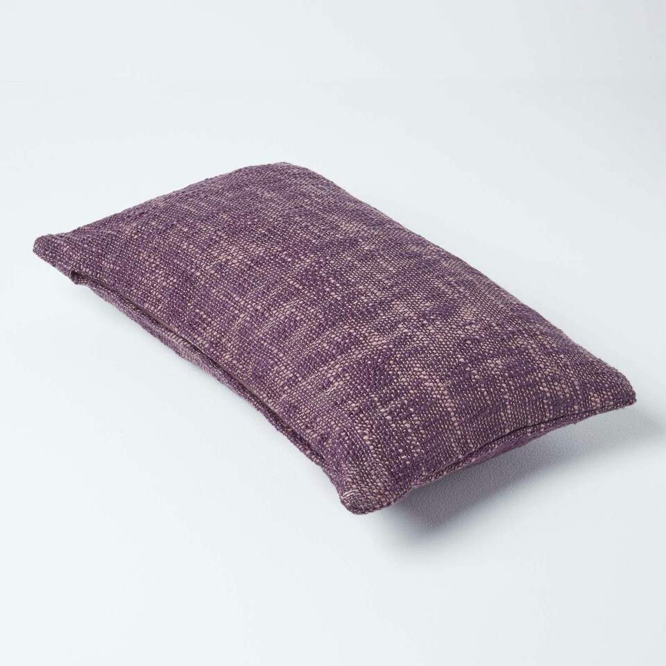 image 1 of Homescapes Nirvana Cotton Mauve Rectangular Cushion Cover - 30 x 50 cm | Purple | Mauve | 30 x 50 cm