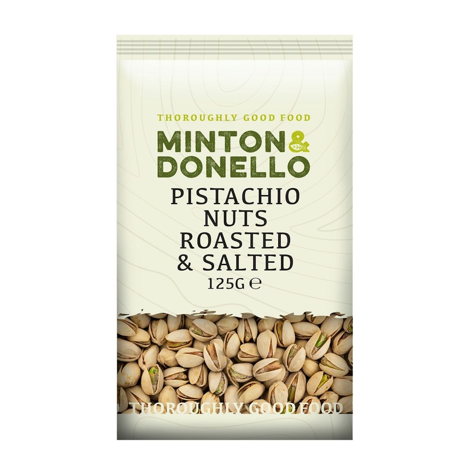 image 1 of Minton & Donello Roasted & Salted Pistachio Nuts 6 x 125g