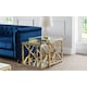 image 1 of Gold Chrome Frame Nest of Tables | Silver | Silver