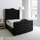 image 3 of Saturn Wing Plush Single Bed Frame - Black