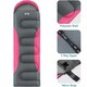 image 4 of Adult Sleeping Bag 3 Season Single Person Warm Hood Carry Bag Trail Alpine 252 | Pink | Single | 1