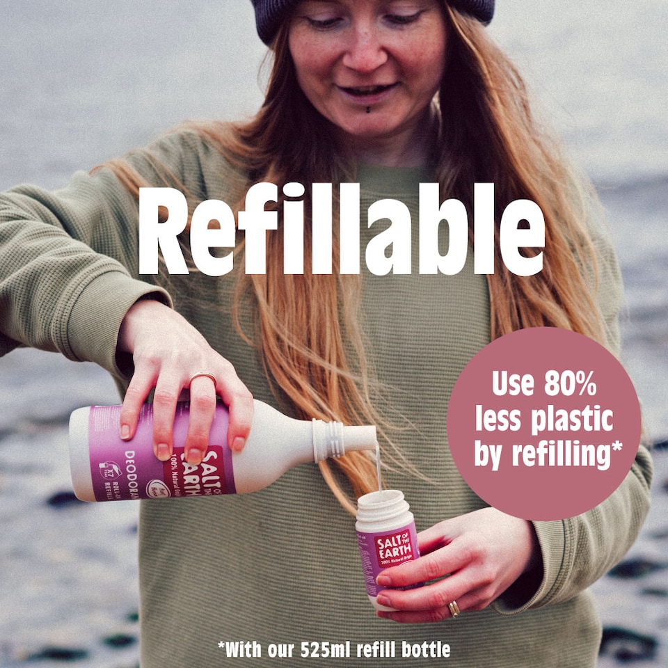 image 1 of Melon & Cucumber Natural Refillable Roll-On Deodorant | Green