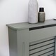 image 5 of Vida Designs Milton Radiator Cover Painted MDF Slatted Cabinet, Grey, 111cm