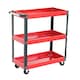 image 3 of Oypla Heavy Duty 3 Tier Mobile Workshop Garage Tool Storage Trolley Red