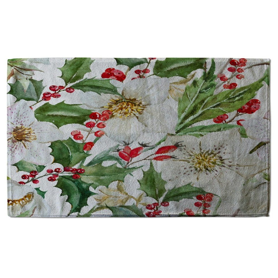 image 1 of Watercolour Christmas pattern (Kitchen Towel)
