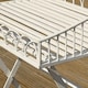 image 2 of Charles Bentley Wrought Decorative Iron Garden Side Table - White