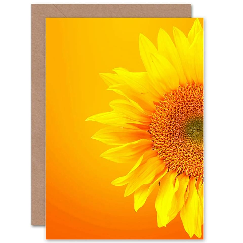 image 1 of Macro Sunflower Petals Art Blank Just to Say Card
