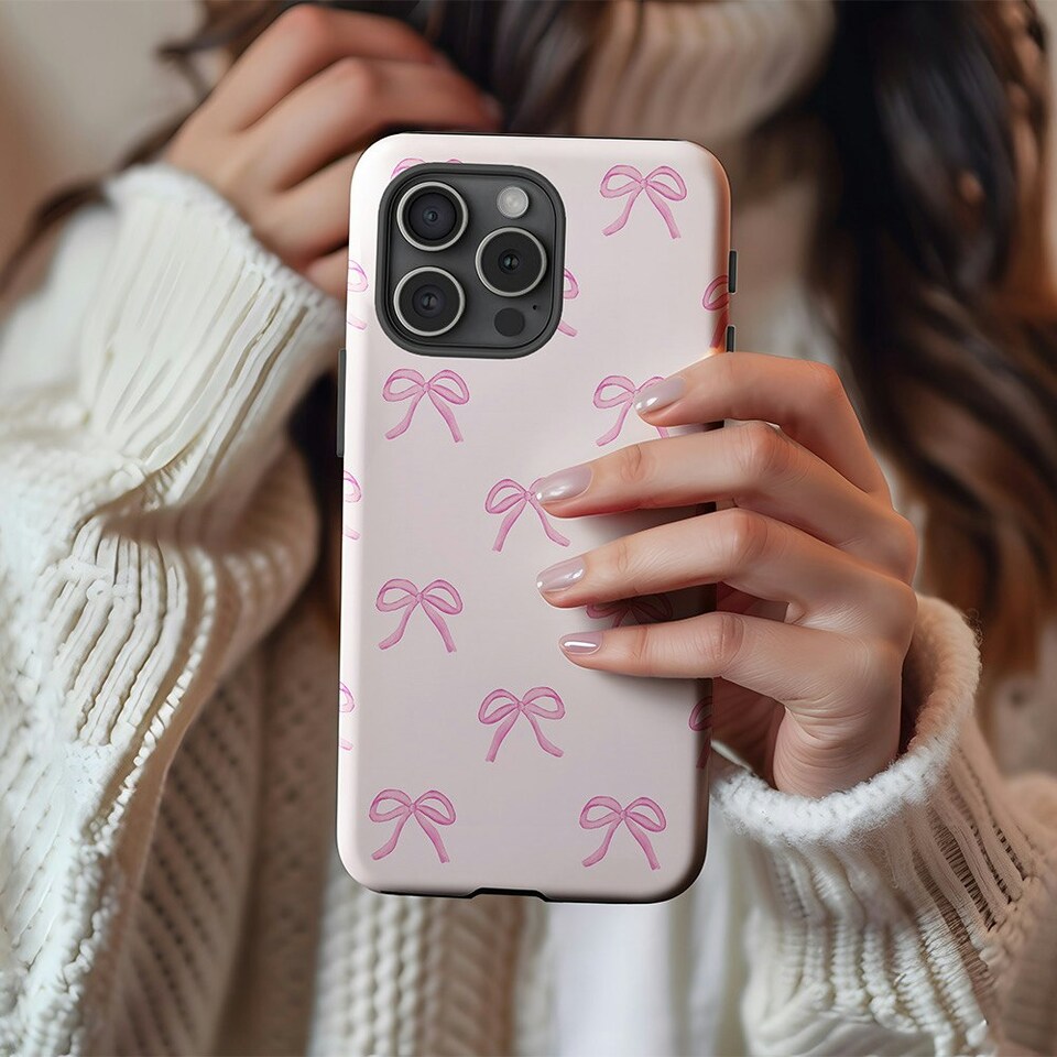 image 1 of Pink Bows Phone Case | Pink | iPhone 16 Pro Max
Magsafe | iPhone 16 Pro Max
Magsafe