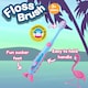 image 3 of Brush Baby Flamingo FlossBrush™ Bristles Toothbrushes Double Pack (3-6 Years)