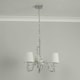 image 2 of Rosie 3 Light Chrome & Clear Glass Trim Shaded Chandelier