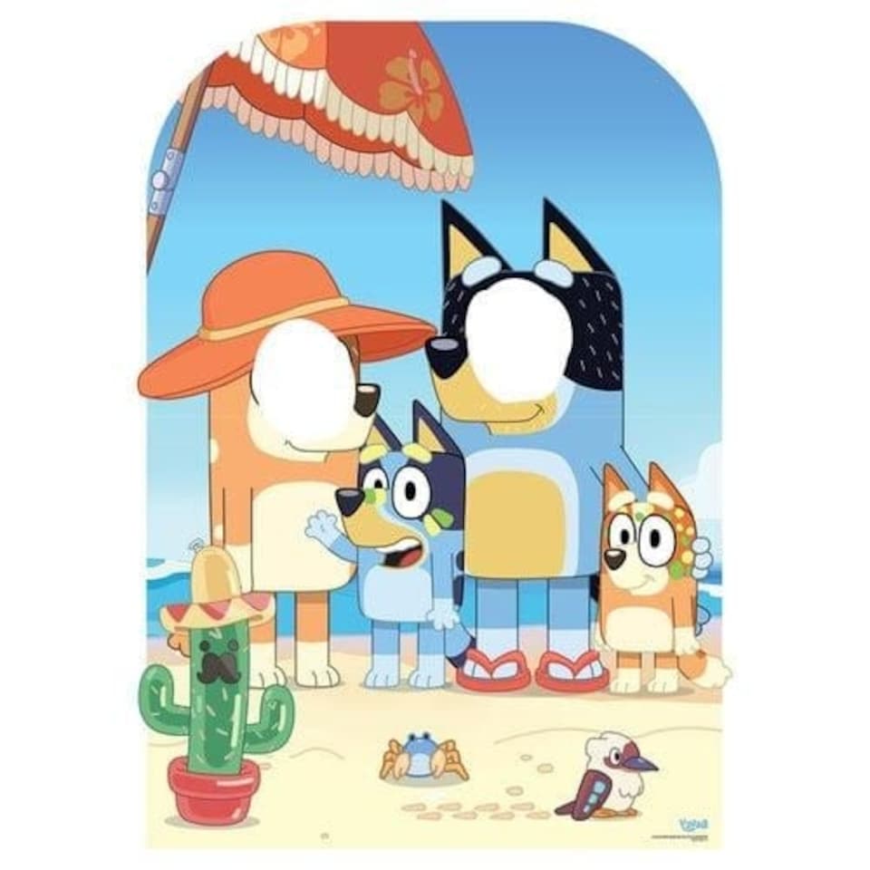 image 1 of Bluey On the Beach Stand In Cardboard Cutout 131cm