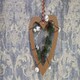 image 4 of 23cm Light Brown Heart Hanging Decorations Gold