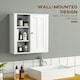 image 3 of HOMCOM Modern Wall Mounted Bathroom Cabinet with Adjustable Shelves, White | White | one size