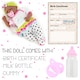 image 8 of BiBi Doll 20" Fay Ethnic Reborn Baby Doll Girl with Closed Eyes, Dummy & Bottle