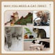 image 8 of PawHut 95cm Cat Tree Tower for Indoor Cats with Scratching Post Condo, Grey