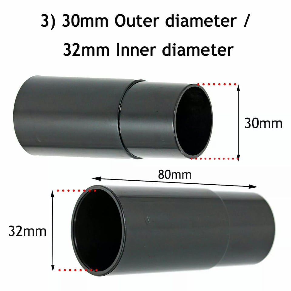 image 1 of SPARES2GO Universal Dust Extractor Adaptor Sander Power Tool Adapter 26 30 32 35 38 mm