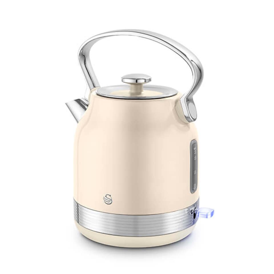 image 1 of Swan Retro Revive Cream Traditional Kettle & 4 Slot Toaster Set