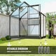 image 6 of Outsunny 6x4ft Walk-In Polycarbonate Greenhouse Plant Grow Galvanized