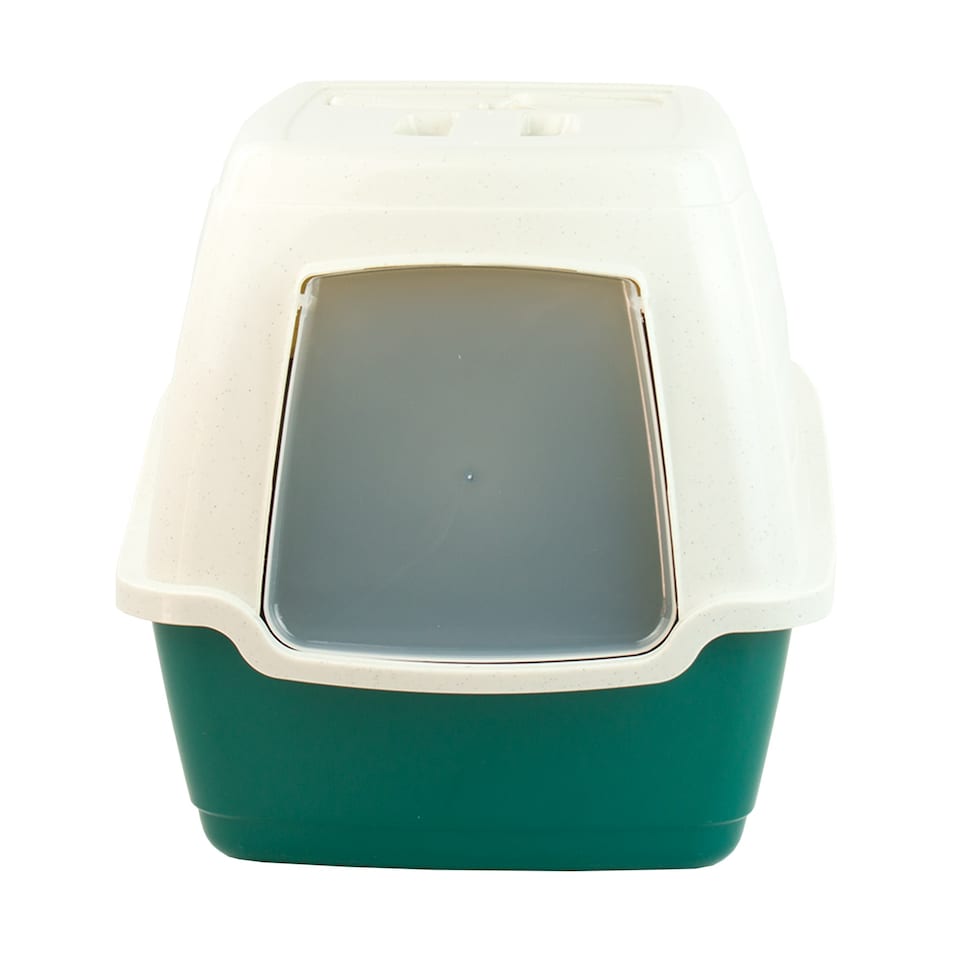 image 1 of KCT Hooded Green Cat Litter Box | Green | One Size | 1