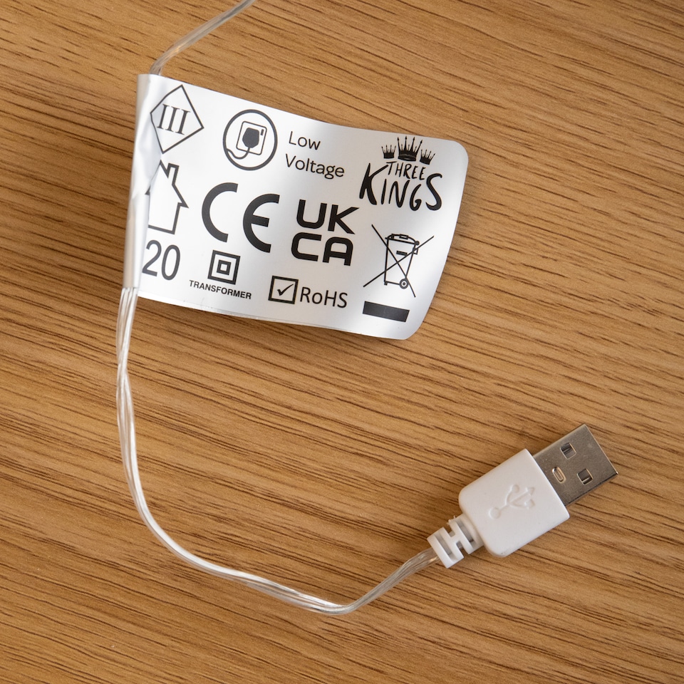 image 1 of 35cm Santa Neon-Style Light Up Christmas Decoration with USB Power Cable