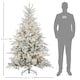 image 3 of HOMCOM 6 Ft Artificial Christmas Tree with Realistic Snow Branches, LED Lights