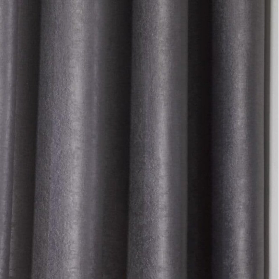 image 1 of Luxe Textured Woven Blackout Eyelet Curtains 116cm x 183cm Silver | Silver | Silver