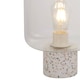 image 3 of CGC NATURA Terrazzo Table Lamp with Clear Glass Shade | Clear | Clear | H: 28 cm  D: 20 cm