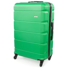 A2B Exodus 30 Inch Hard Shell Hold Suitcase, 4 Wheel Travel Luggage - Green