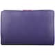 image 2 of Genuine Soft Leather Multi-Colour Money / Cred Card Holder / Purse Purple | Purple/Fuchsia/Lilac