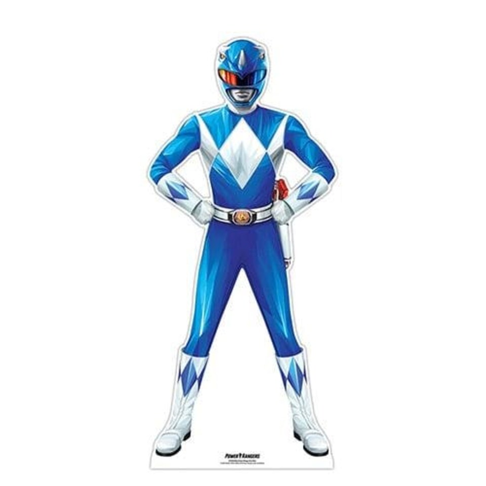 image 1 of Blue Power Ranger Star Mini Cardboard Cutout 95cm