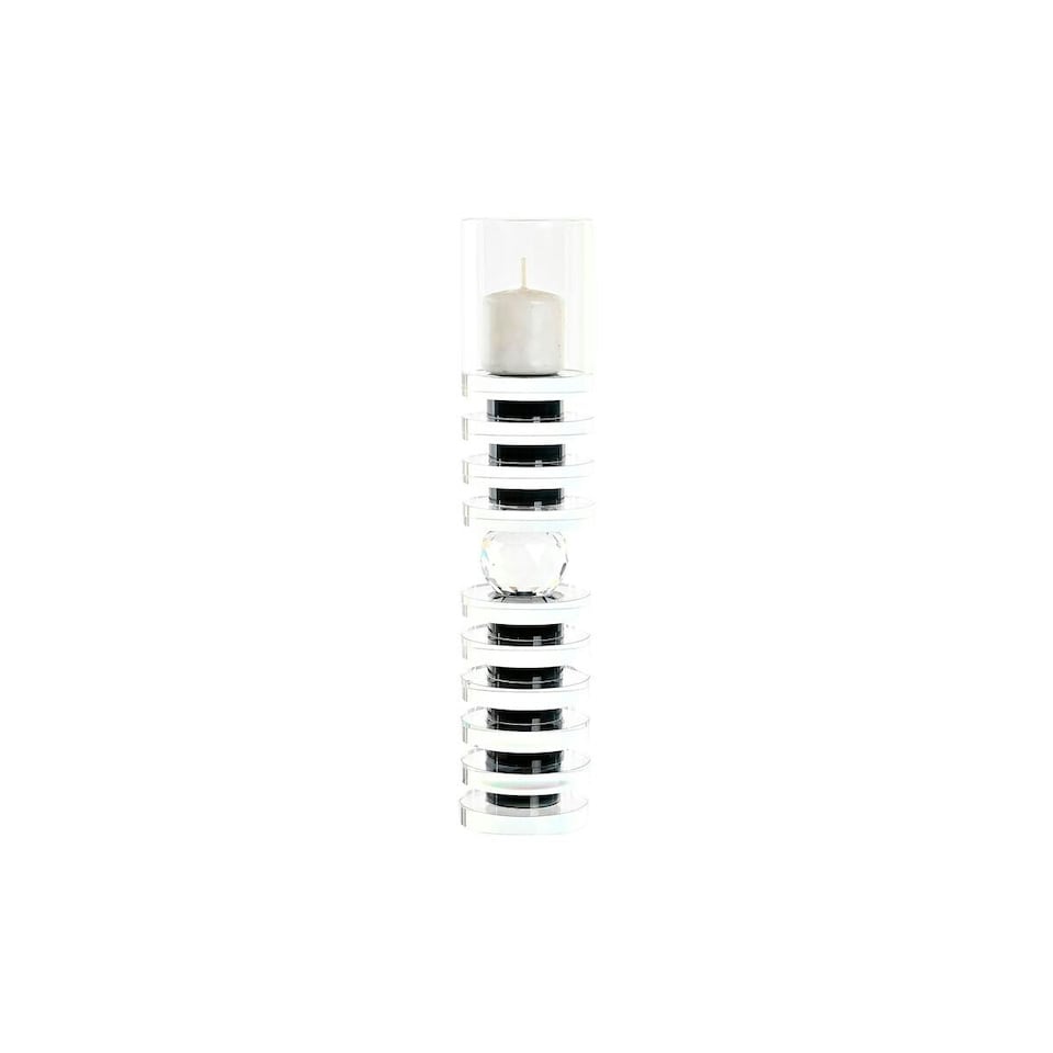 image 1 of Candleholder DKD Home Decor 6 x 6 x 28 cm Crystal Black Transparent N/A